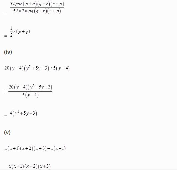 NCERT Solutions Class 8 Mathematics Factorisation