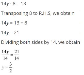 NCERT Solutions Class 8 Mathematics Linear Equations in One Variable