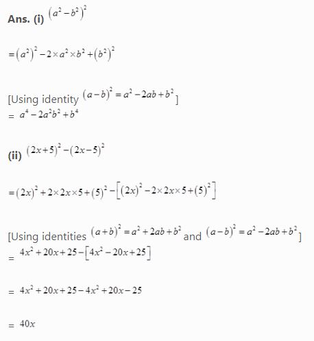 NCERT Solutions Class 8 Mathematics Algebraic Expressions and Identities