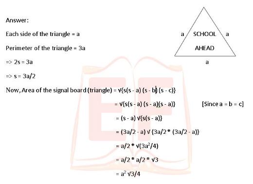 NCERT Solutions Class 9 Mathematics Herons Formula