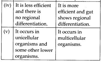 Differences between intracellular and extracellular digestion