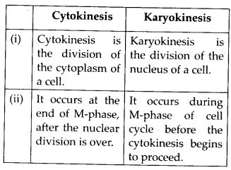 Distinguish cytokinesis from karyokinesis.