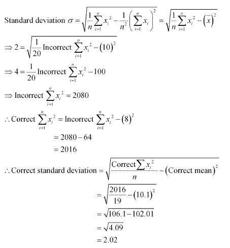 NCERT Solutions Class 11 Mathematics Statistics