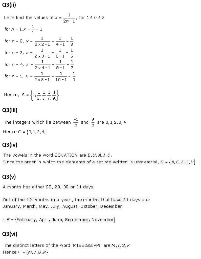 NCERT Solutions Class 11 Mathematics RD Sharma Sets