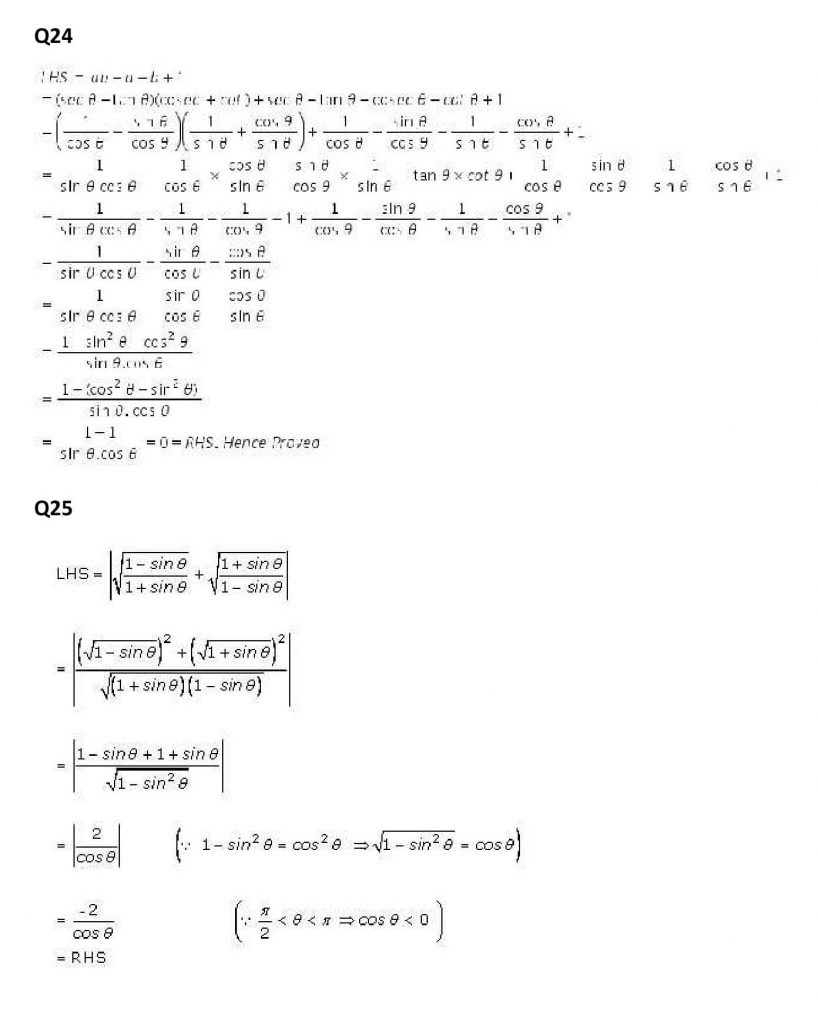 NCERT Solutions Class 11 Mathematics RD Sharma Trigonometric Functions