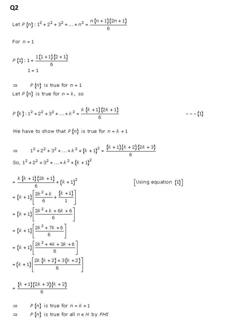 NCERT Solutions Class 11 Mathematics RD Sharma Mathematical Induction
