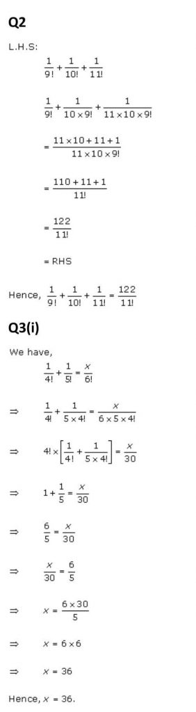 NCERT Solutions Class 11 Mathematics RD Sharma Permutations-