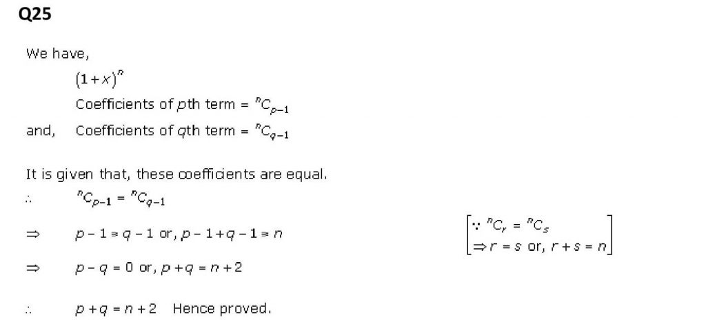 NCERT Solutions Class 11 Mathematics RD Sharma Binomial Theorem-