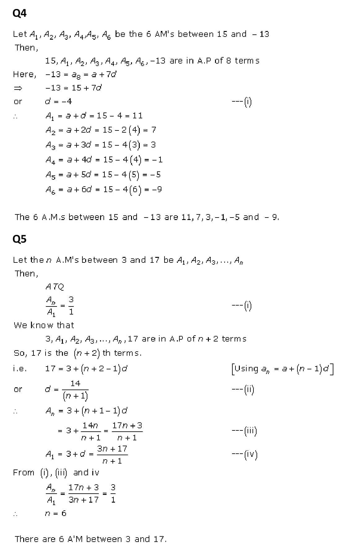 NCERT Solutions Class 11 Mathematics RD Sharma Arithmetic Progressions ...