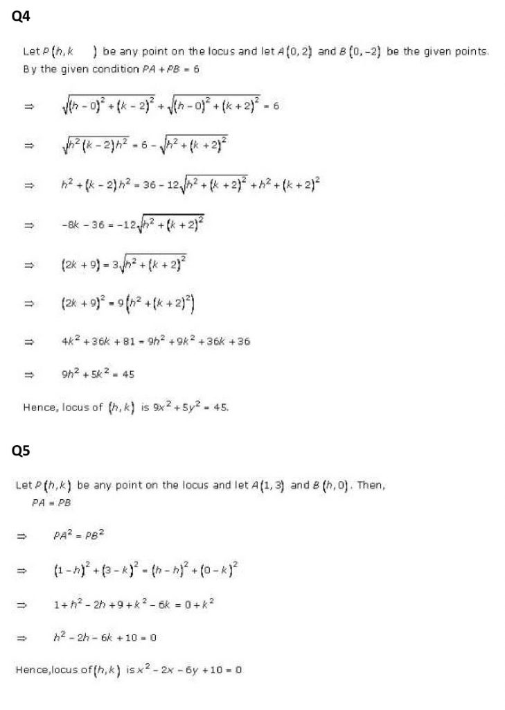 NCERT Solutions Class 11 Mathematics RD Sharma Brief Review of Cartesian System of Rectangular Coordinates-