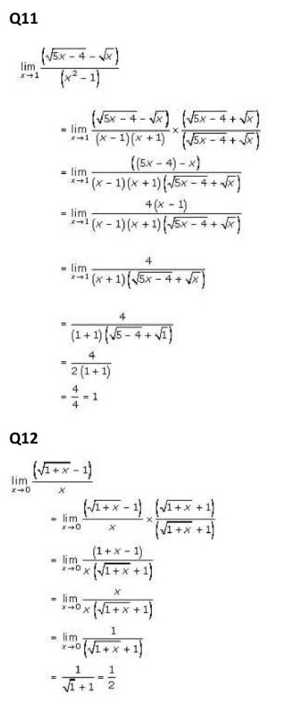 NCERT Solutions Class 11 Mathematics RD Sharma Limits-