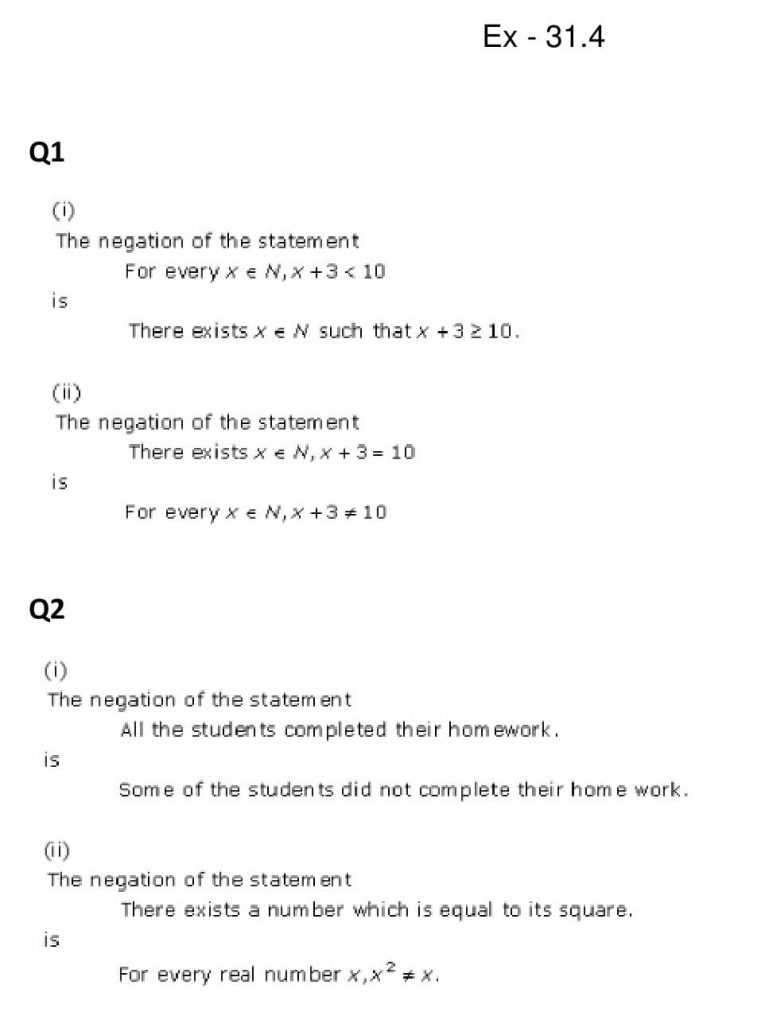 NCERT Solutions Class 11 Mathematics RD Sharma Mathematical Reasoning-