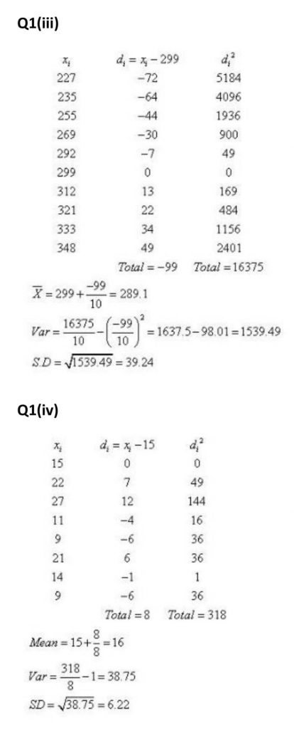 NCERT Solutions Class 11 Mathematics RD Sharma Statistics-