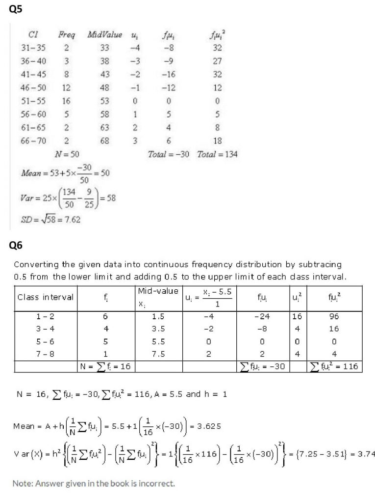 NCERT Solutions Class 11 Mathematics RD Sharma Statistics-