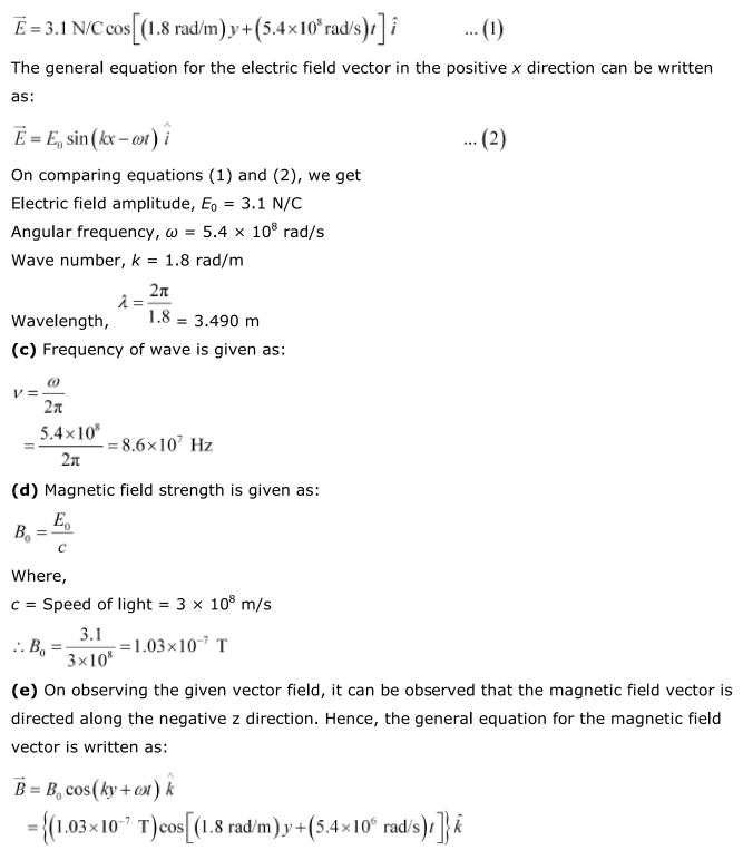NCERT Solutions Class 12 Physics Chapter 8 Electromagnetic Waves 11