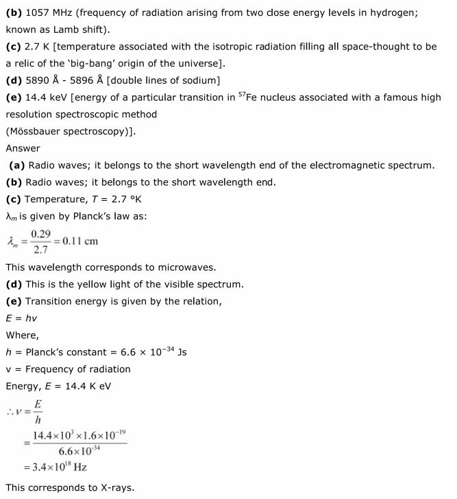 NCERT Solutions Class 12 Physics Chapter 8 Electromagnetic Waves 14
