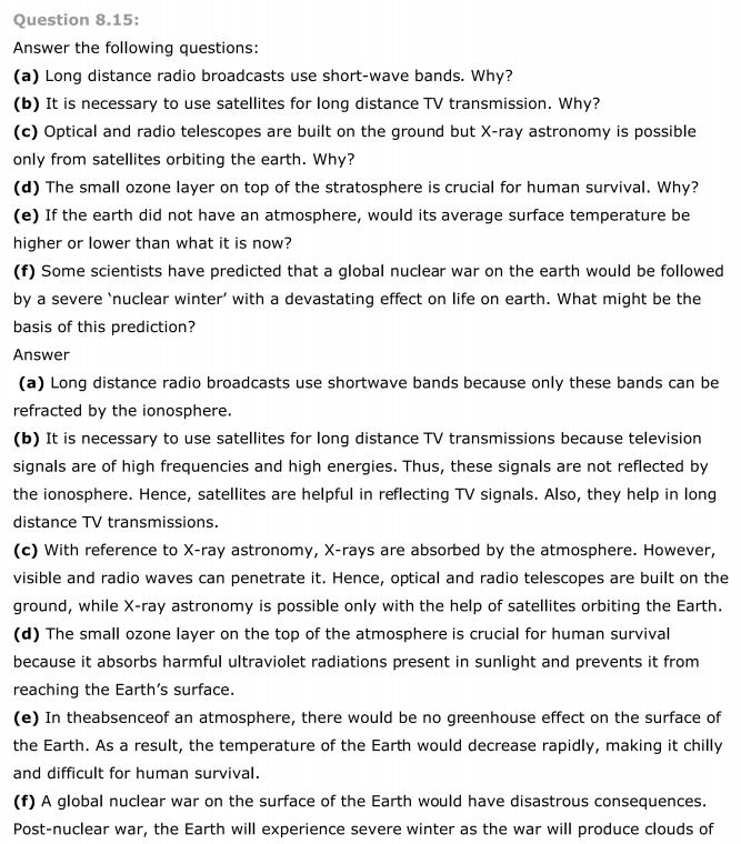 NCERT Solutions Class 12 Physics Chapter 8 Electromagnetic Waves 15
