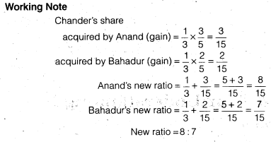 NCERT Solutions Class 12 Accountancy Chapter 4 Reconstitution of a Partnership Firm – Retirement Death of a Partner NCERT Solutions Class 12 Accountancy - TEST YOUR UNDERSTANDING I Q3