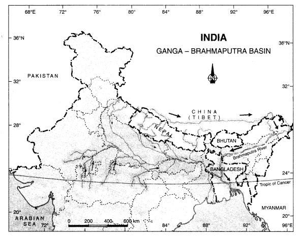 NCERT Solutions Class 7 social Science our environment map skills