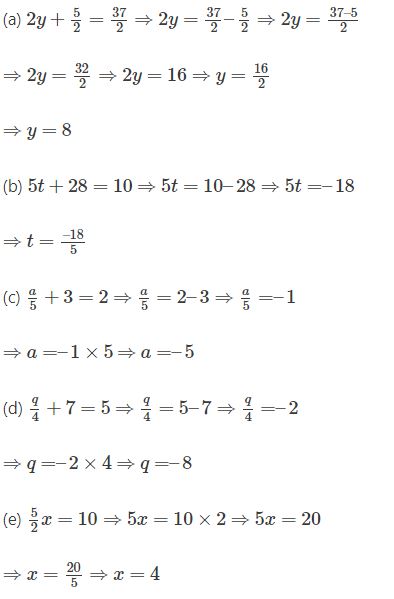 NCERT Solutions Class 7 Mathematics Simple Equations