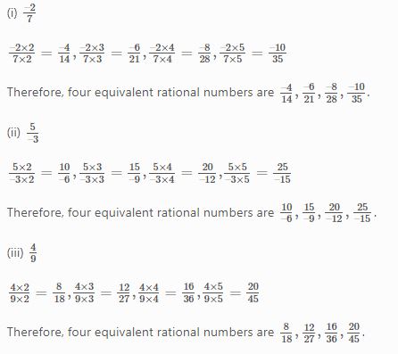 NCERT Solutions Class 7 Mathematics Rational Numbers