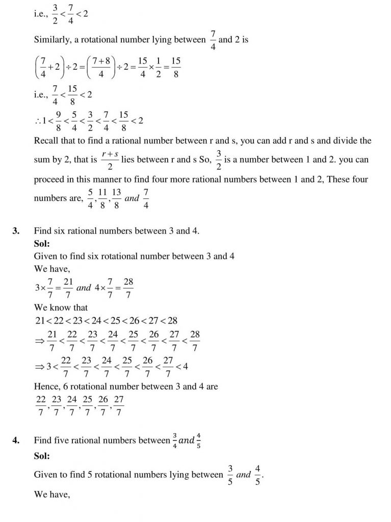 NCERT Solutions Class 9 Mathematics RD Sharma Number system