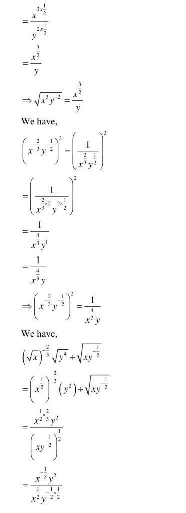 NCERT Solutions Class 9 Mathematics RD Sharma Exponents of Real Numbers