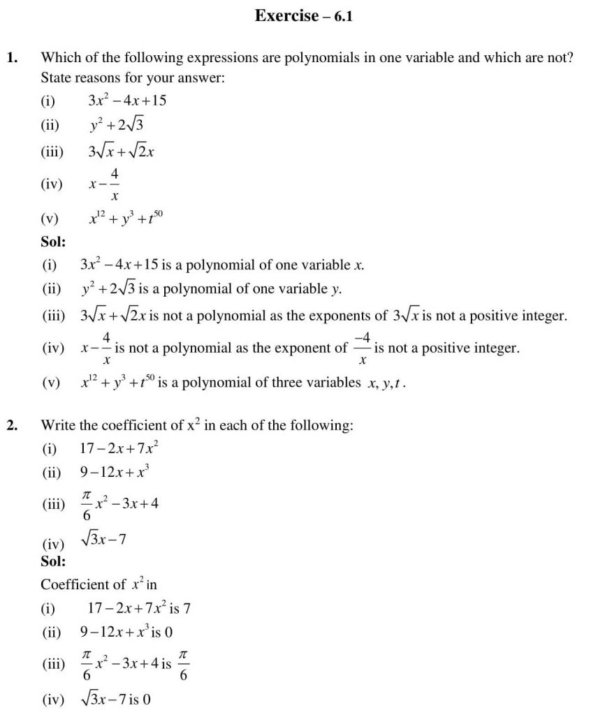 NCERT Solutions Class 9 Mathematics RD Sharma Factorisation of Polynomials