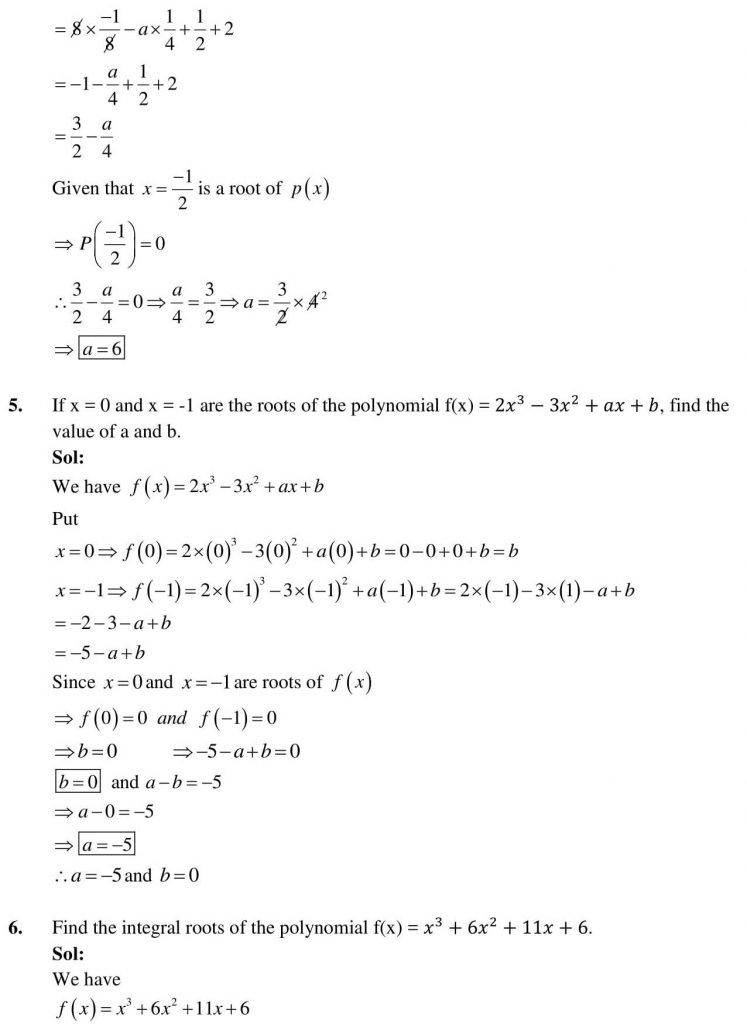 NCERT Solutions Class 9 Mathematics RD Sharma Factorisation of Polynomials