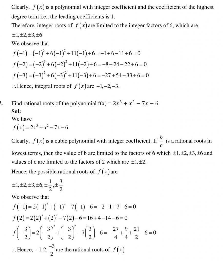 NCERT Solutions Class 9 Mathematics RD Sharma Factorisation of Polynomials
