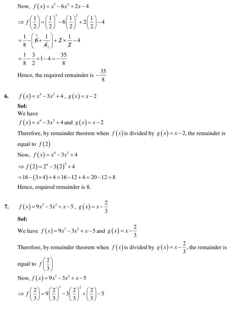 NCERT Solutions Class 9 Mathematics RD Sharma Factorisation of Polynomials