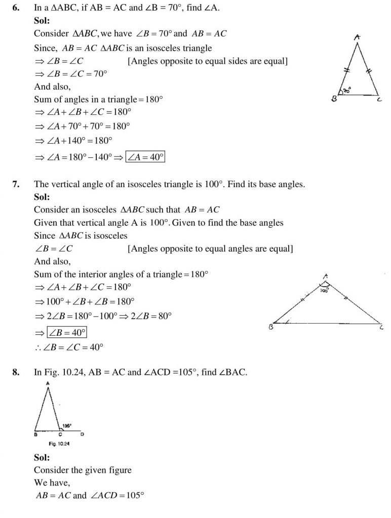 NCERT Solutions Class 9 Mathematics RD Sharma Lines And Angles