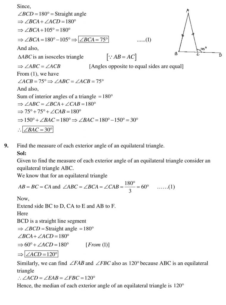NCERT Solutions Class 9 Mathematics RD Sharma Lines And Angles
