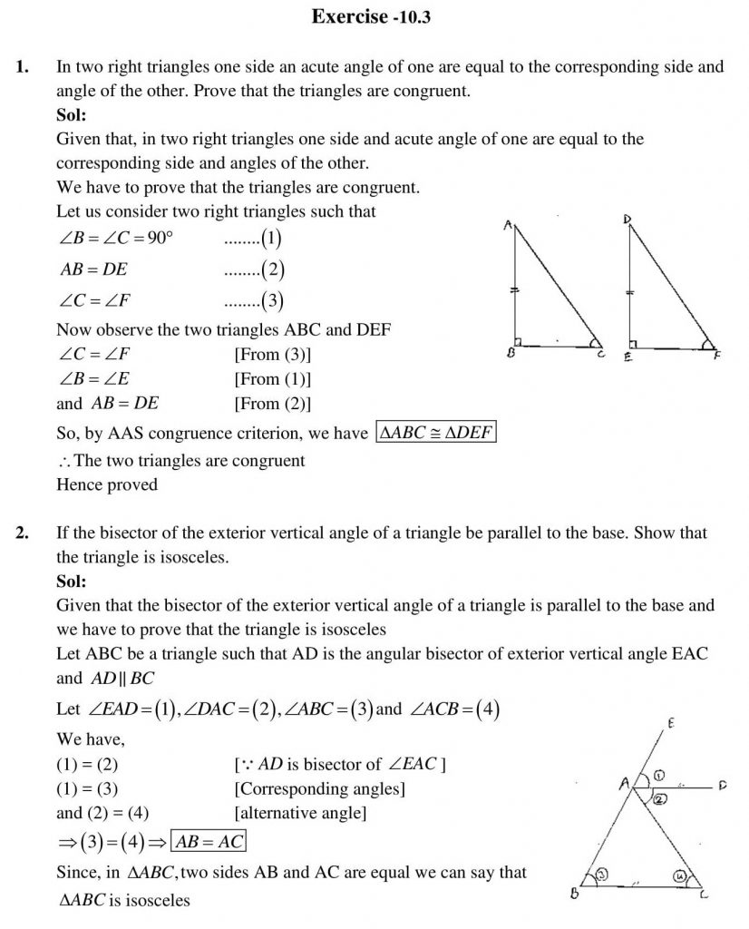 NCERT Solutions Class 9 Mathematics RD Sharma Lines And Angles