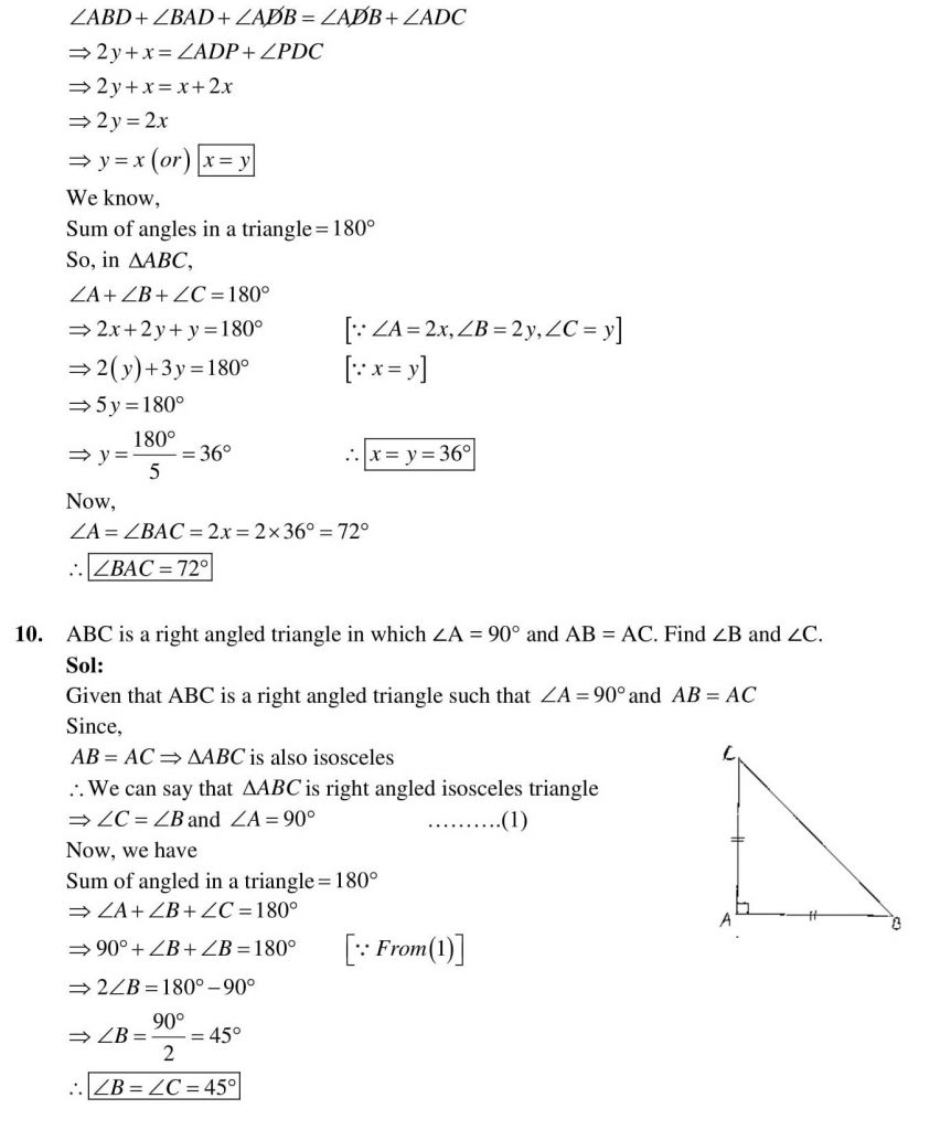 NCERT Solutions Class 9 Mathematics RD Sharma Lines And Angles