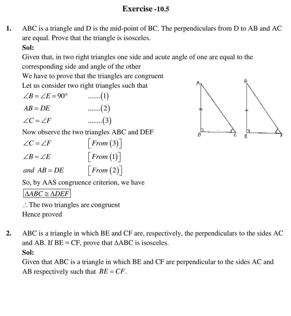 NCERT Solutions Class 9 Mathematics RD Sharma Lines And Angles