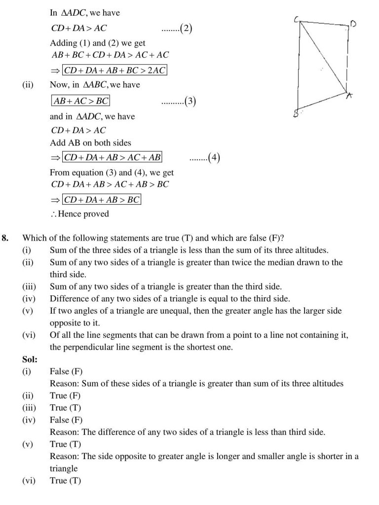 NCERT Solutions Class 9 Mathematics RD Sharma Lines And Angles