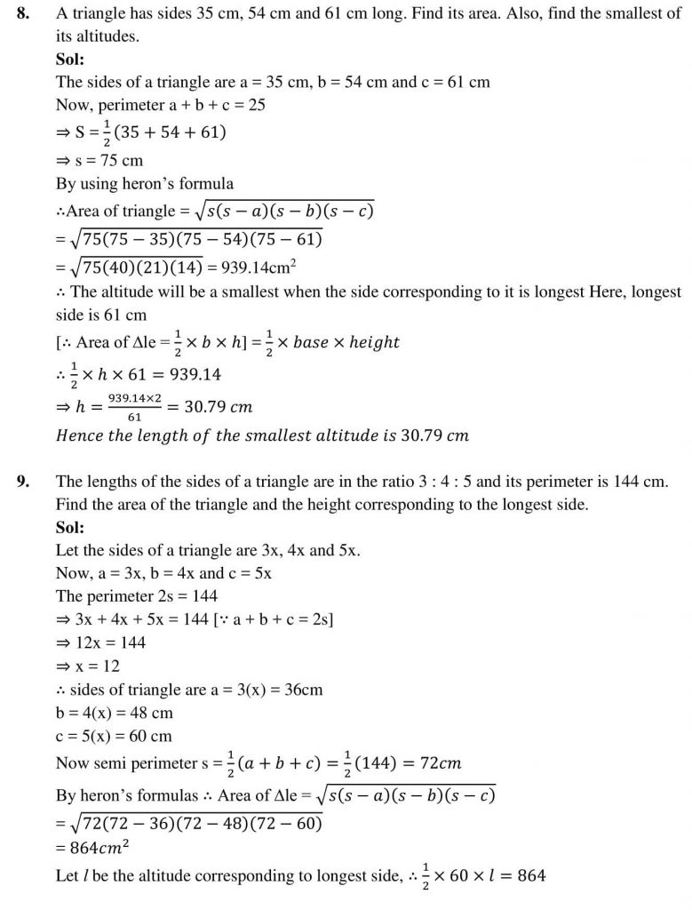 NCERT Solutions Class 9 Mathematics RD Sharma Congruent Triangles