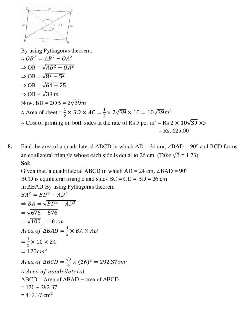 NCERT Solutions Class 9 Mathematics RD Sharma Congruent Triangles