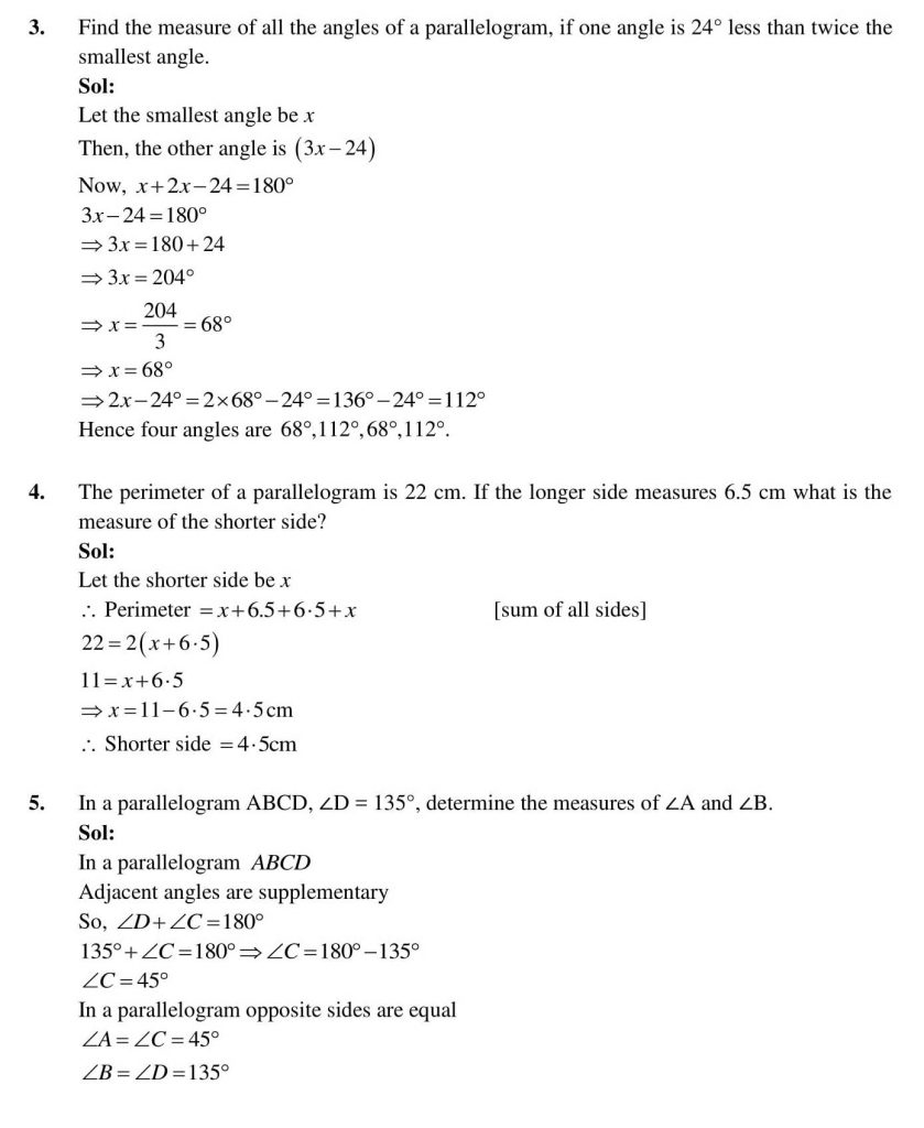 NCERT Solutions Class 9 Mathematics RD Sharma Areas of Parallelograms and Triangles