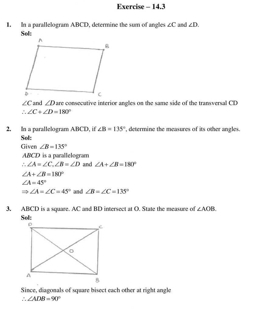 NCERT Solutions Class 9 Mathematics RD Sharma Areas of Parallelograms and Triangles
