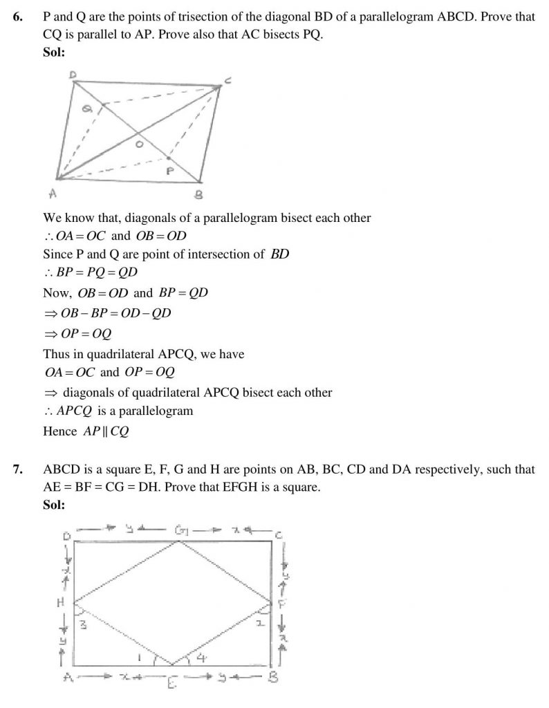NCERT Solutions Class 9 Mathematics RD Sharma Areas of Parallelograms and Triangles
