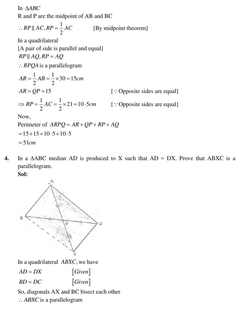 NCERT Solutions Class 9 Mathematics RD Sharma Areas of Parallelograms and Triangles