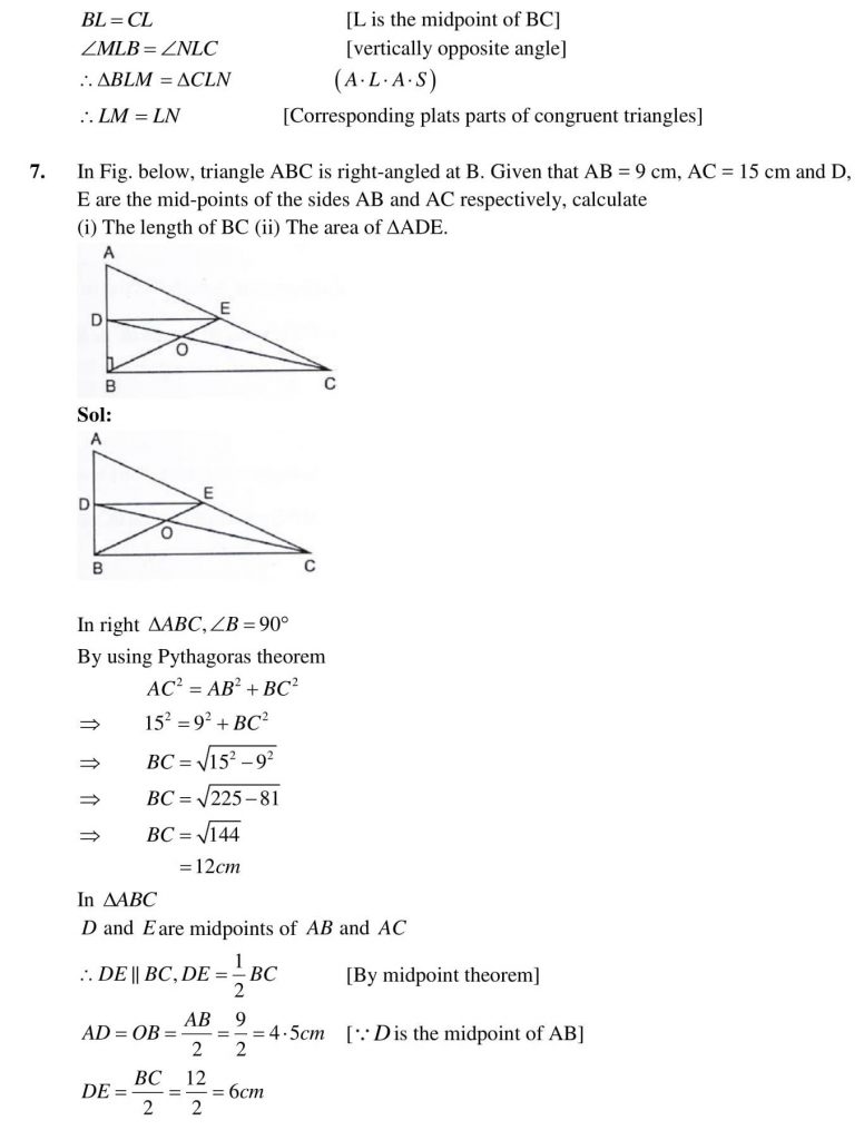 NCERT Solutions Class 9 Mathematics RD Sharma Areas of Parallelograms and Triangles