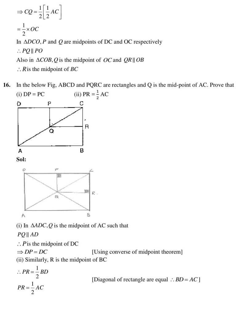 NCERT Solutions Class 9 Mathematics RD Sharma Areas of Parallelograms and Triangles