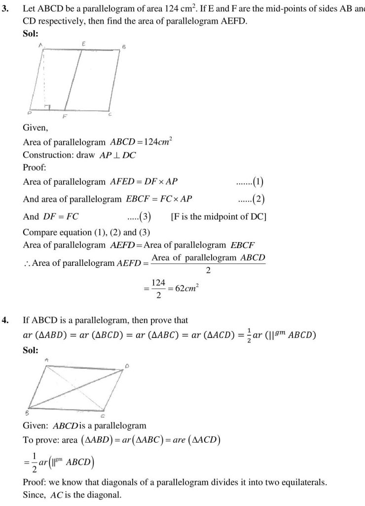 NCERT Solutions Class 9 Mathematics RD Sharma Herons Formula