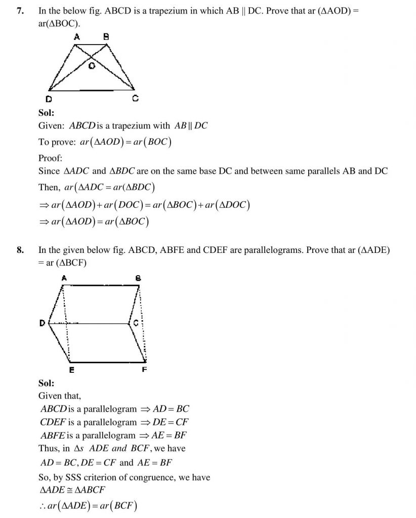 NCERT Solutions Class 9 Mathematics RD Sharma Herons Formula