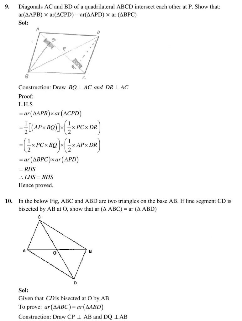 NCERT Solutions Class 9 Mathematics RD Sharma Herons Formula