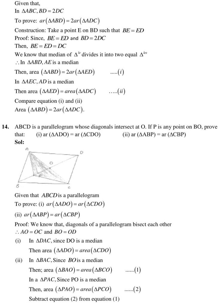 NCERT Solutions Class 9 Mathematics RD Sharma Herons Formula