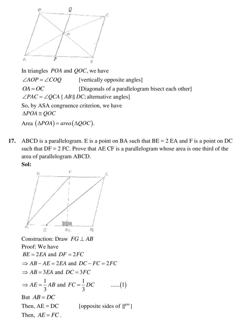 NCERT Solutions Class 9 Mathematics RD Sharma Herons Formula